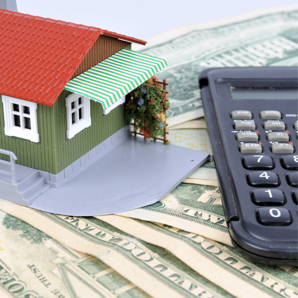 house and money with calculator